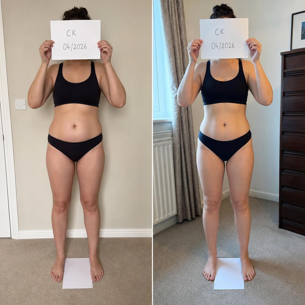 Transformation Julie — avant et après 28 jours du challenge CiaoKilo